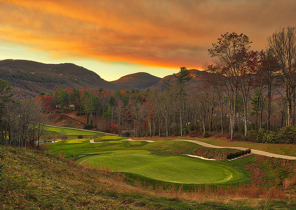 Late Fall Sunset Lake Toxaway Golf Course